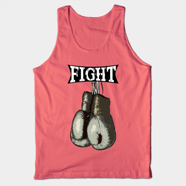 Vintage Boxing Gloves - Fight Tank Top by media319